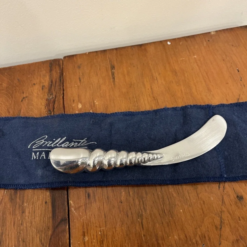 Mariposa Brilliance Aluminum Cheese Spreader Beach Seashell Shell Knife